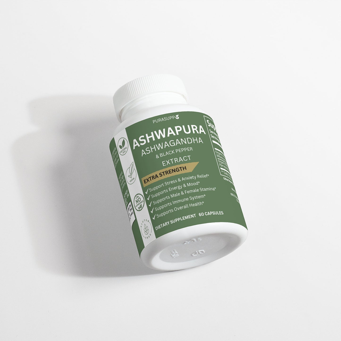 Ashwagandha Supplement Pills For Men & Women - Ashwapura by PURASUPPS